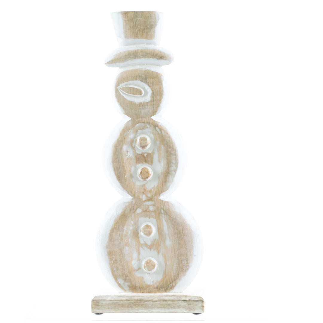 Mango Wood Freddie The Snowman