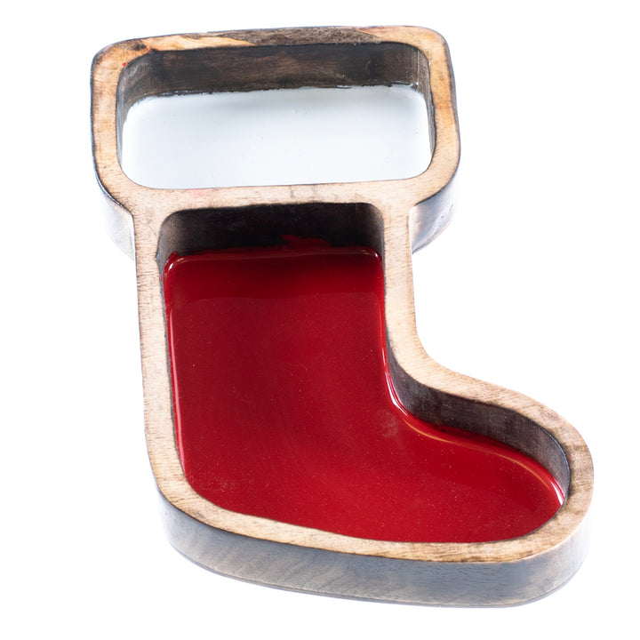 Mango Wood Stocking Serving Dish