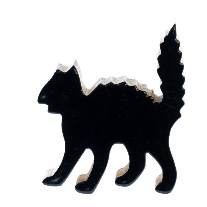 Black Wood Scary Cat, 2 Sizes