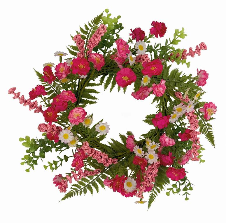 Mixed Flower & Fern Candle Ring