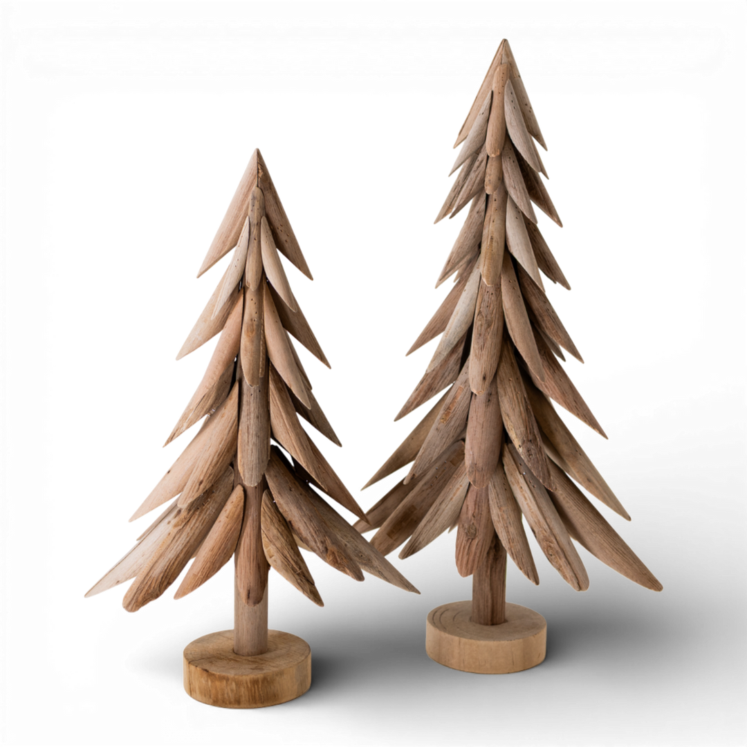 Wood Trees, Set of 2