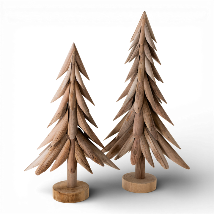 Wood Trees, Set of 2