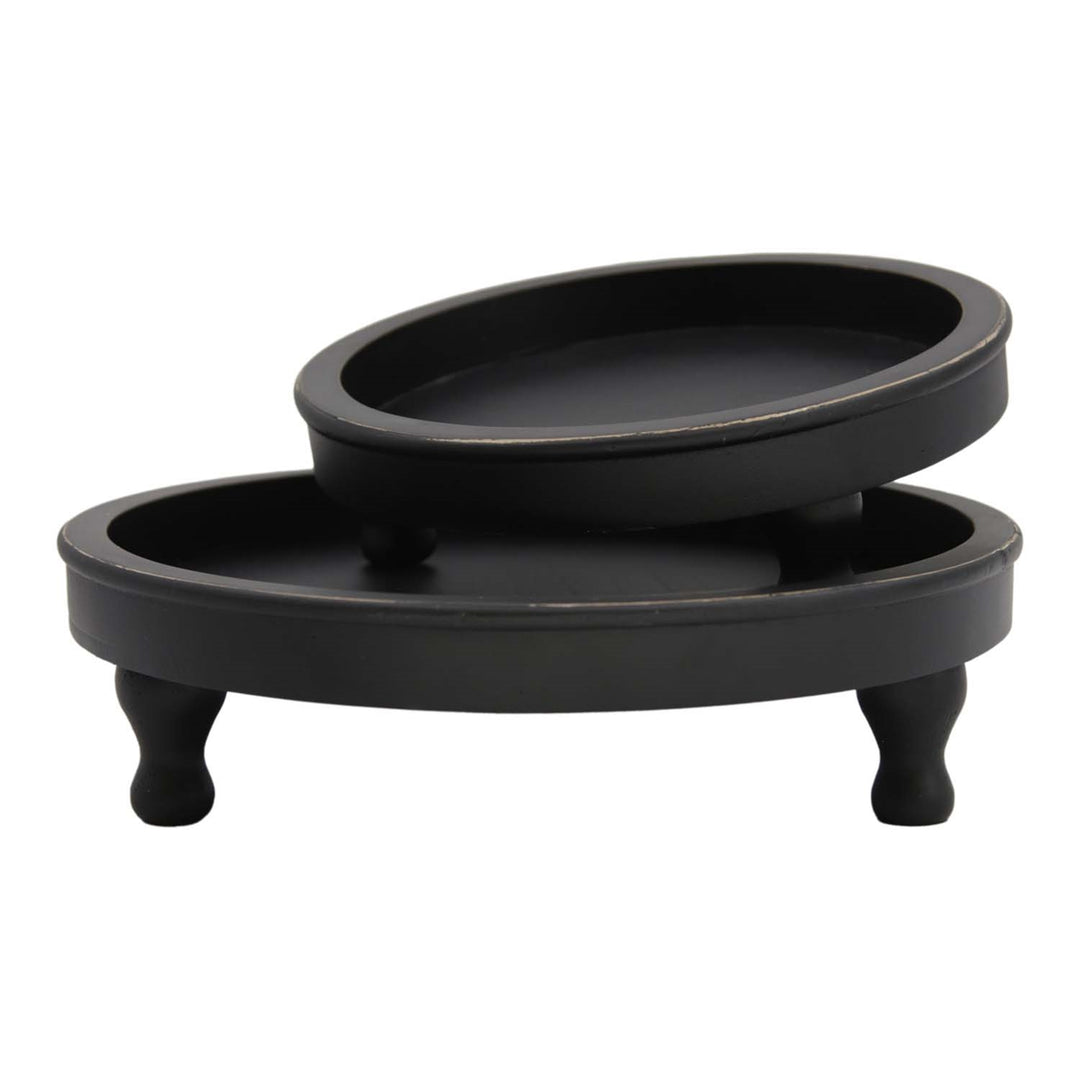 Round Trays On Stands, 3 sizes, 2 colors