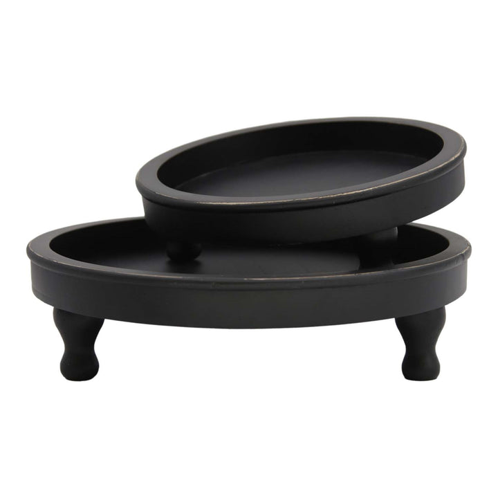 Round Trays On Stands, 3 sizes, 2 colors