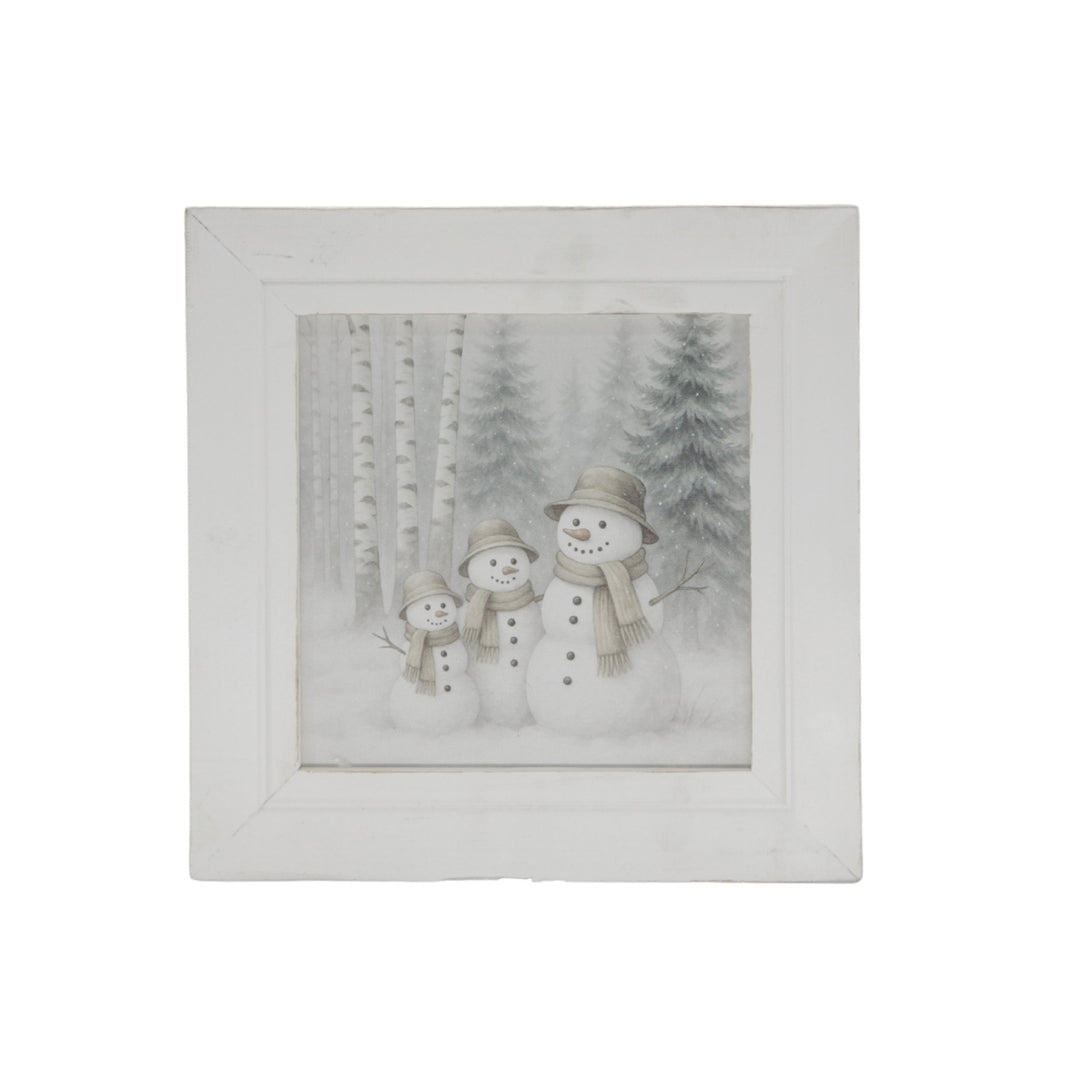 Snowman Family Forest Picture Frame
