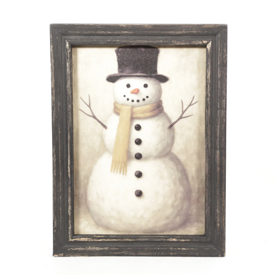 Small Top Hat Snowman Picture Frame