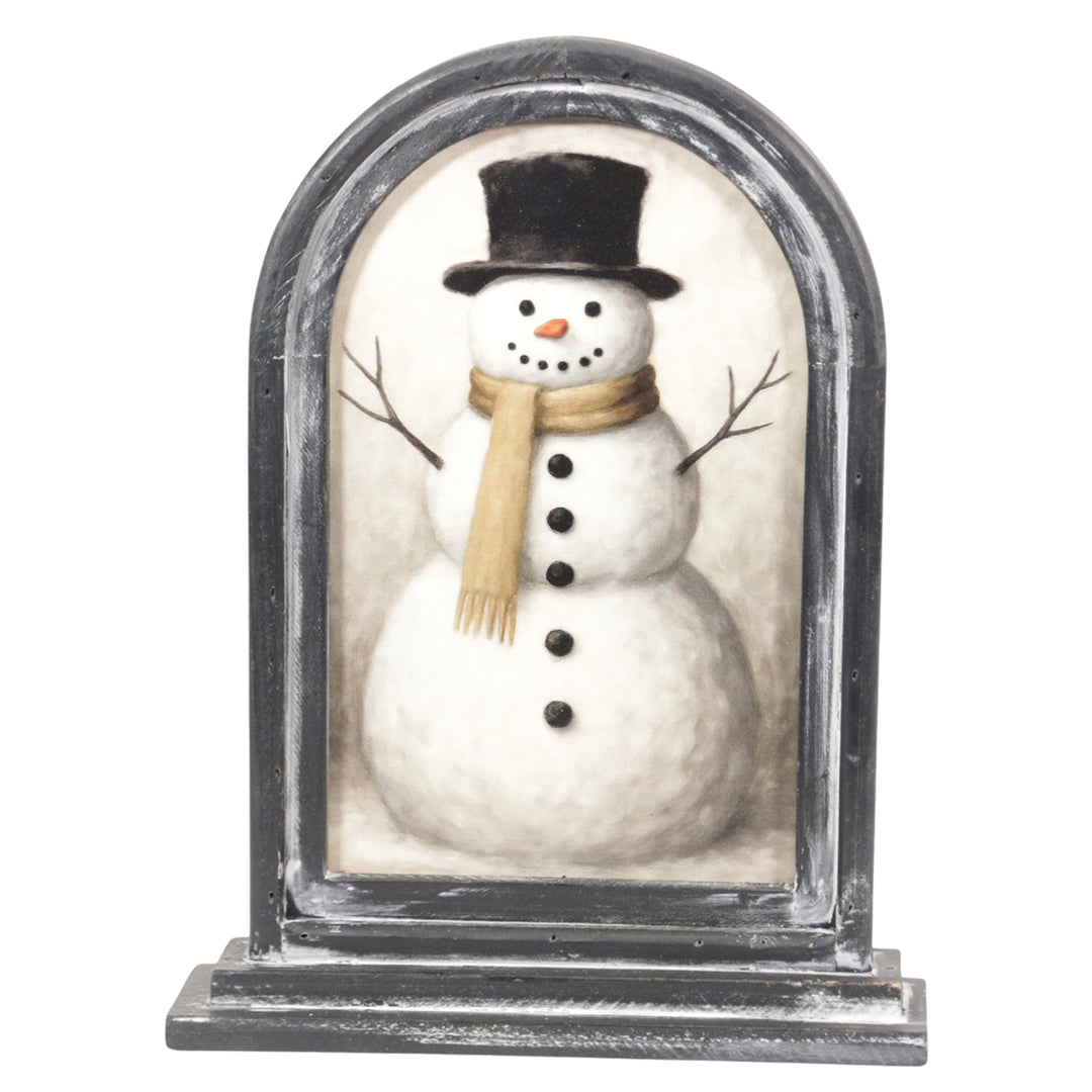 Top Hat Snowman Framed Picture Stand
