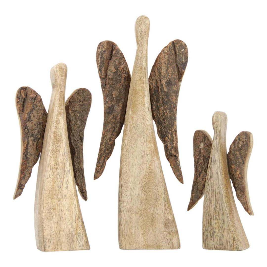 Set Of 3 Angel Wood Cutouts
