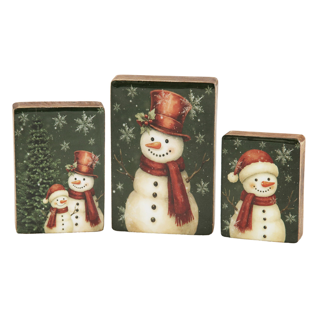 Crimson Pine Snowman Blocks, 3 styles available