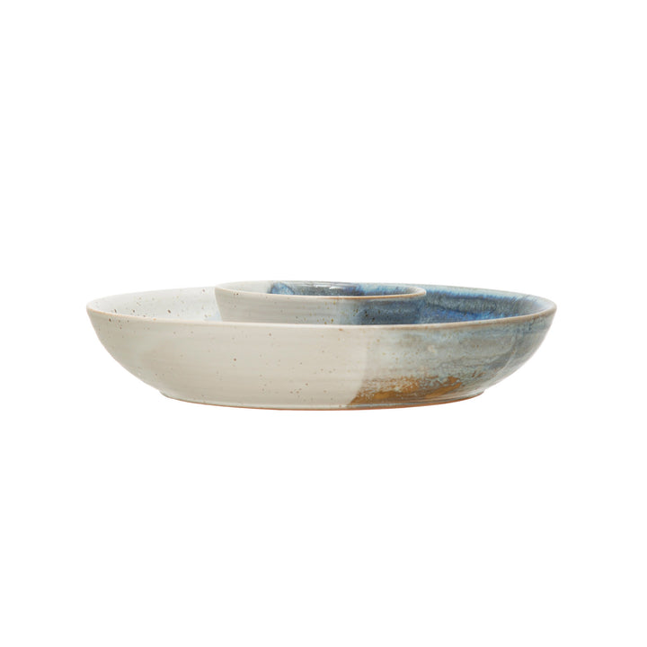 Round Stoneware Chip & Dip