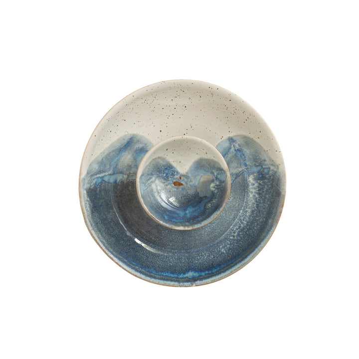 Round Stoneware Chip & Dip