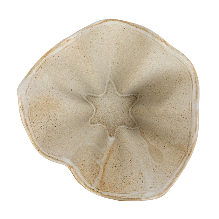 Stoneware Pleated Bowl