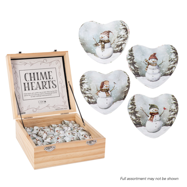 Snowman Chime Hearts, 4 Styles