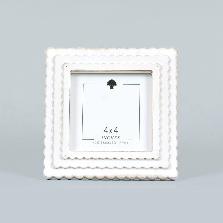 Wood Scallop Photo Frame, 4 sizes, 5 colors