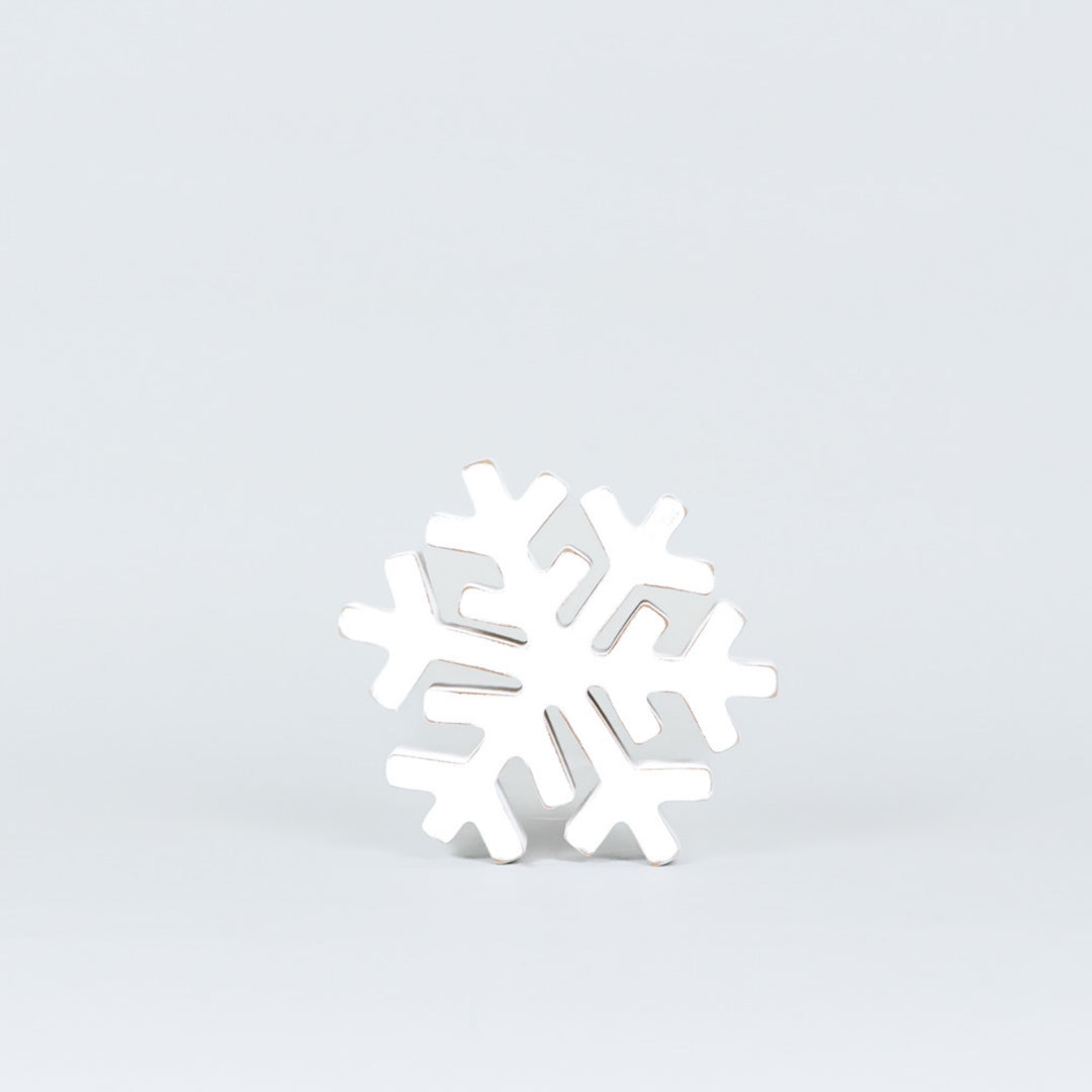White Wood Snowflake, 2 sizes