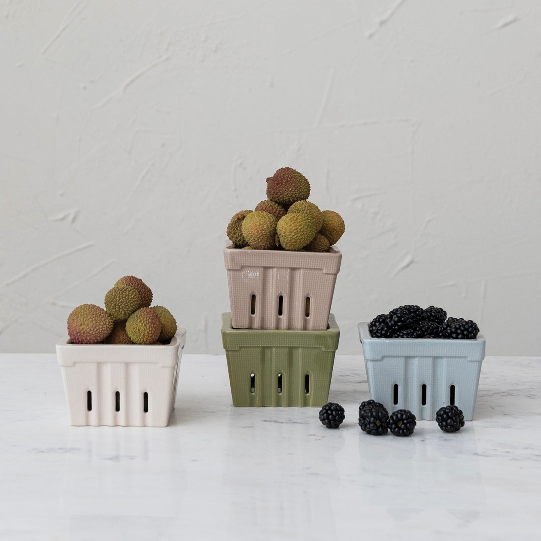 Textured Berry Basket, 4 Colors