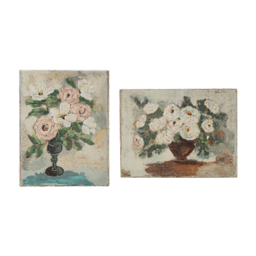 Canvas Wall Décor w/ Flowers in Vase, 2 Styles