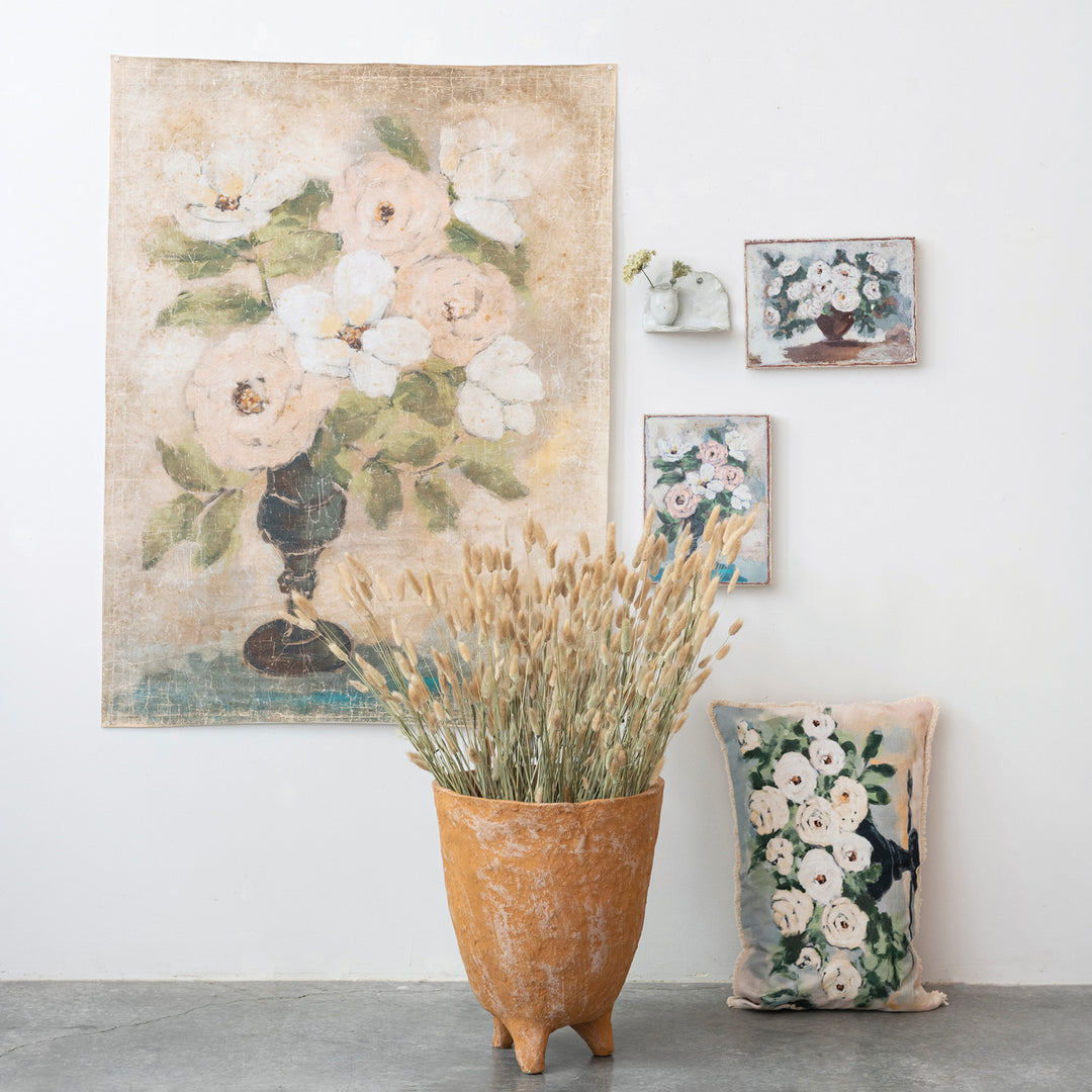 Canvas Wall Décor w/ Flowers in Vase, 2 Styles