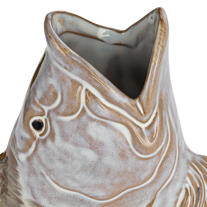 Stoneware Fish Shaped Wall Vase