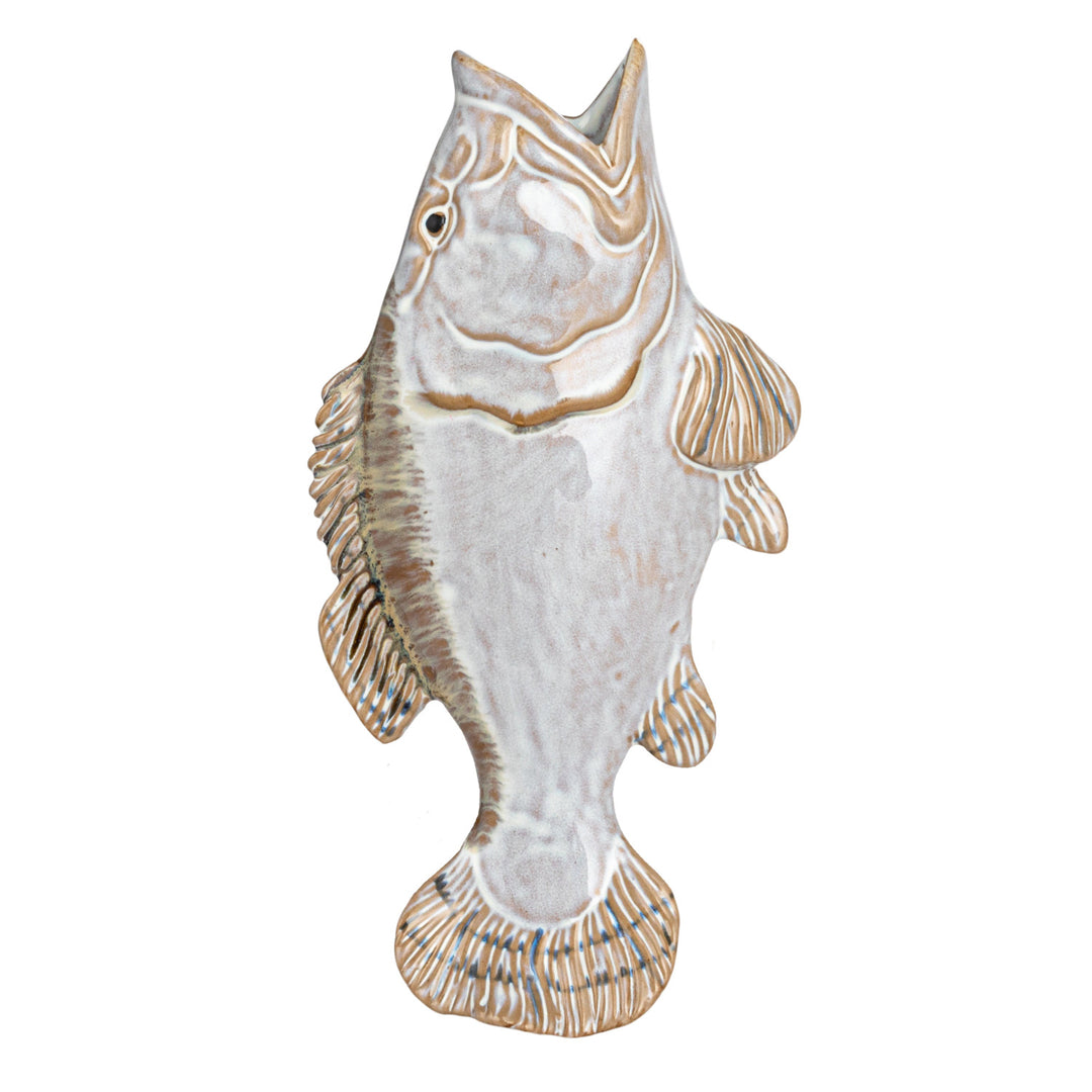Stoneware Fish Shaped Wall Vase