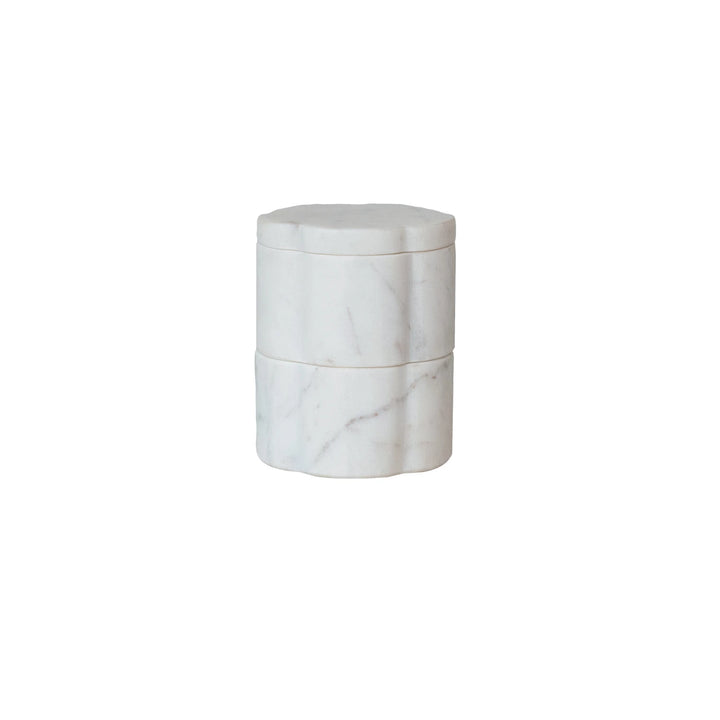 Stacking Marble Pinch Pots with Lid