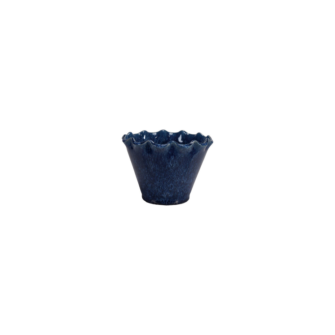 Ruffled Edge Stoneware Planter