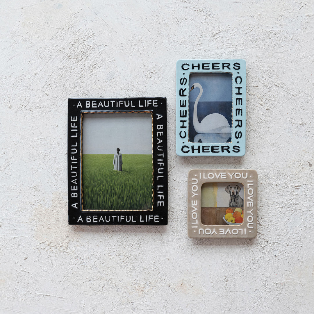 Embossed Photo Frame with Gold Electroplating