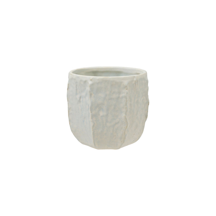 Stoneware Organic Shaped Planter, Matte Mint (Holds 4" Pot)