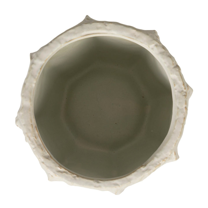 Stoneware Organic Shaped Planter, Matte Mint (Holds 4" Pot)