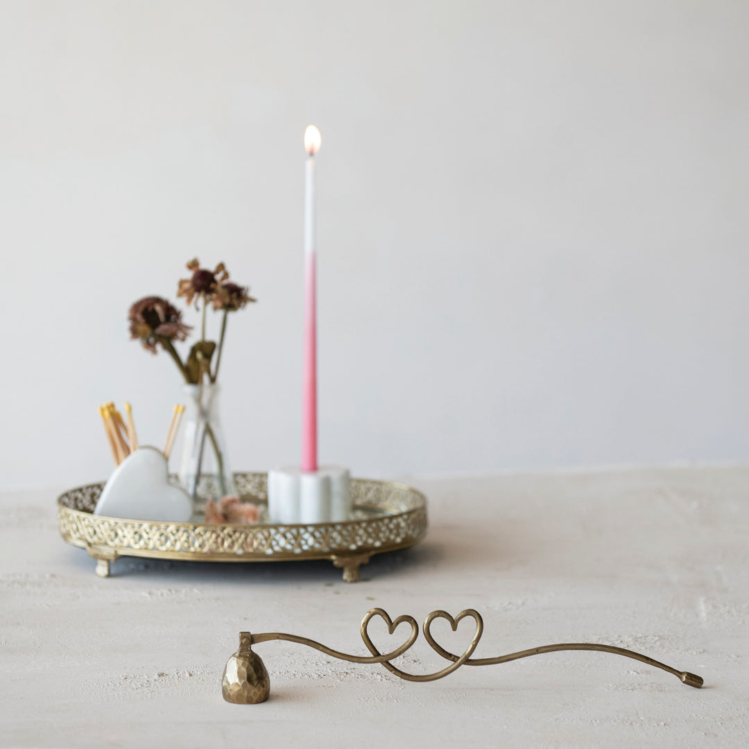 Candle Snuffer With  Double Heart Shaped Handle