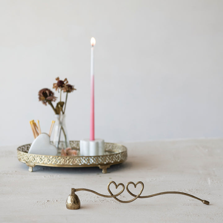 Candle Snuffer With  Double Heart Shaped Handle