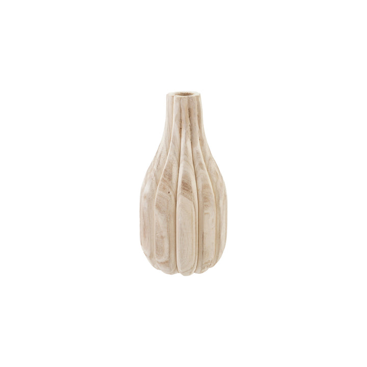 Carved Paulownia Wood Vase