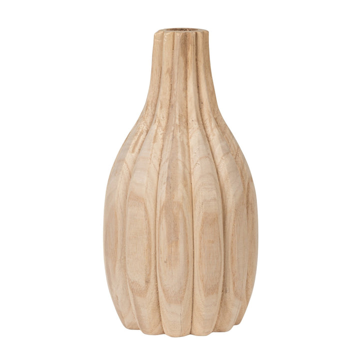 Carved Paulownia Wood Vase