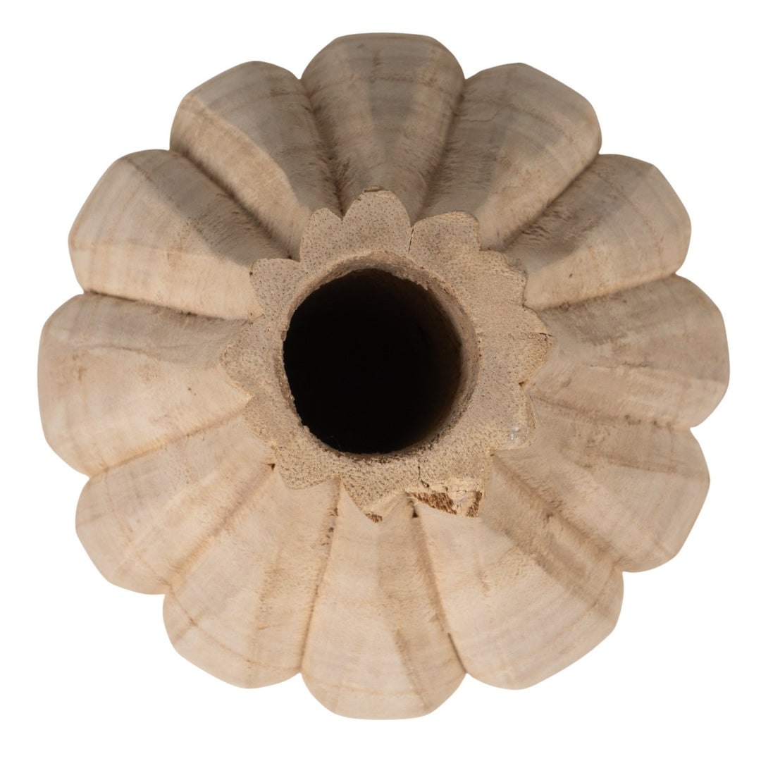 Carved Paulownia Wood Vase