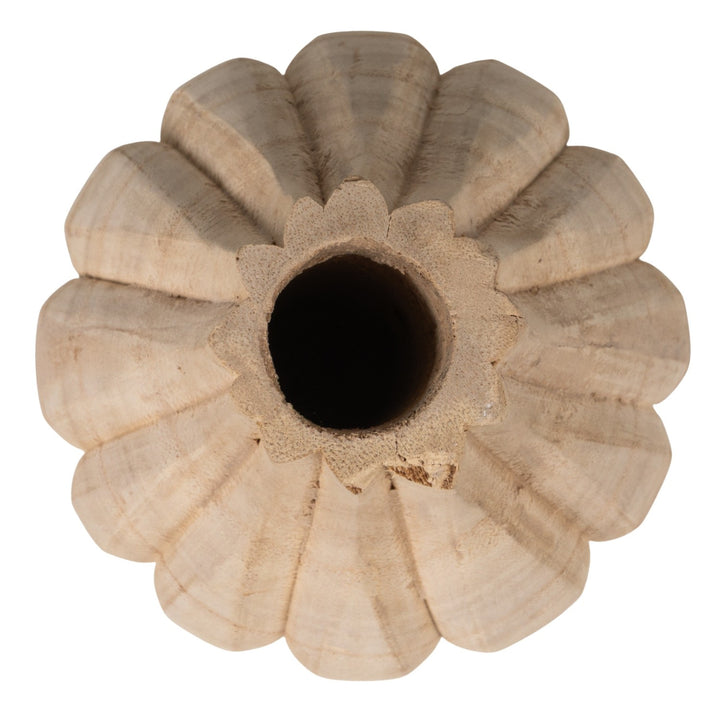 Carved Paulownia Wood Vase