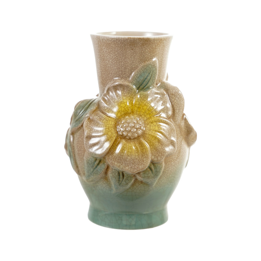 Hand-Painted Stoneware Vintage Vase Reproduction