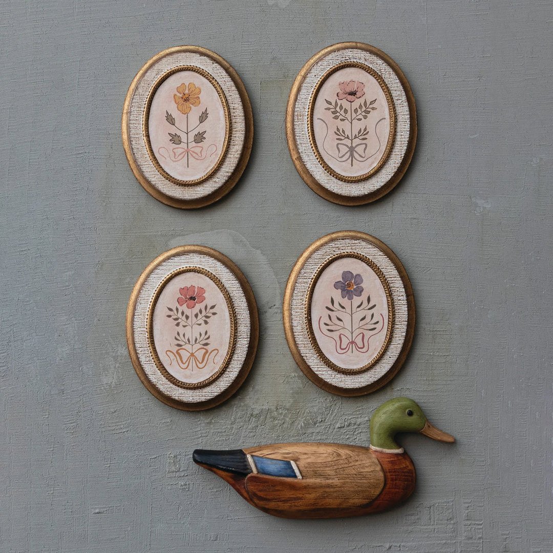 Floral Motif Wall Decor, 4 Styles