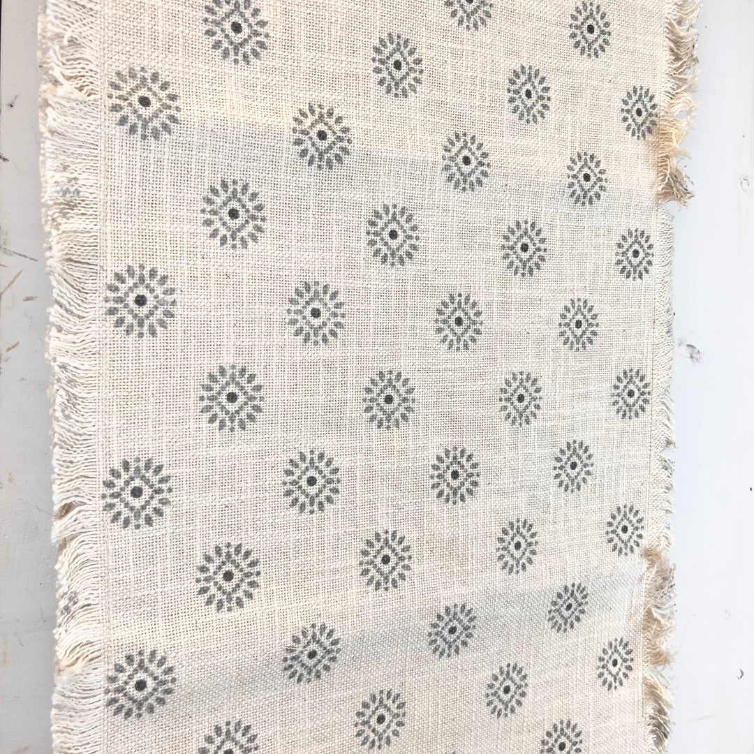 Cream Table Runner with Tassels