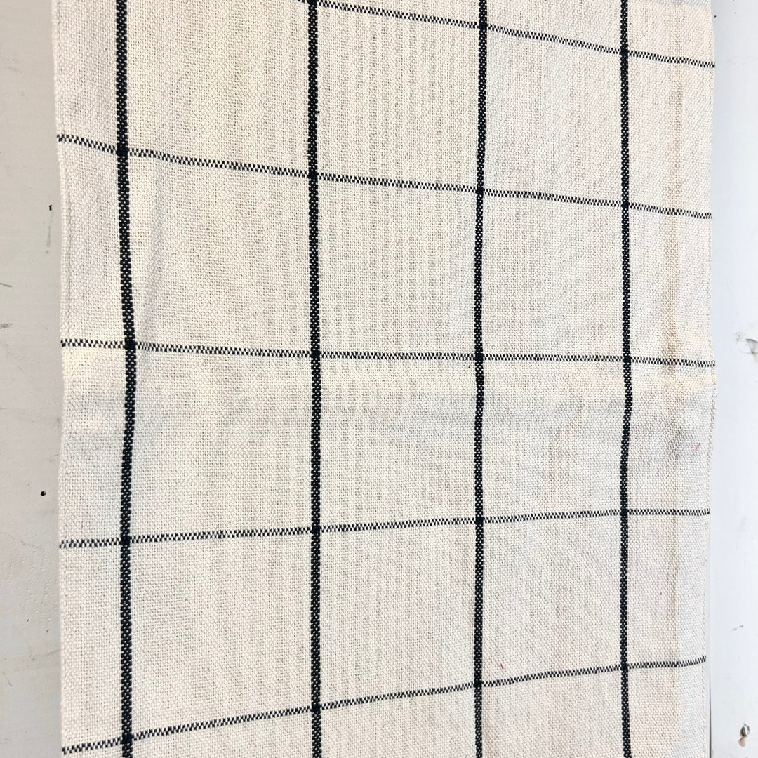 Cream and Black Table Runner