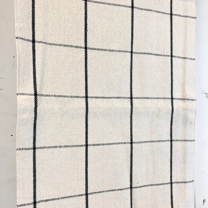 Cream and Black Table Runner