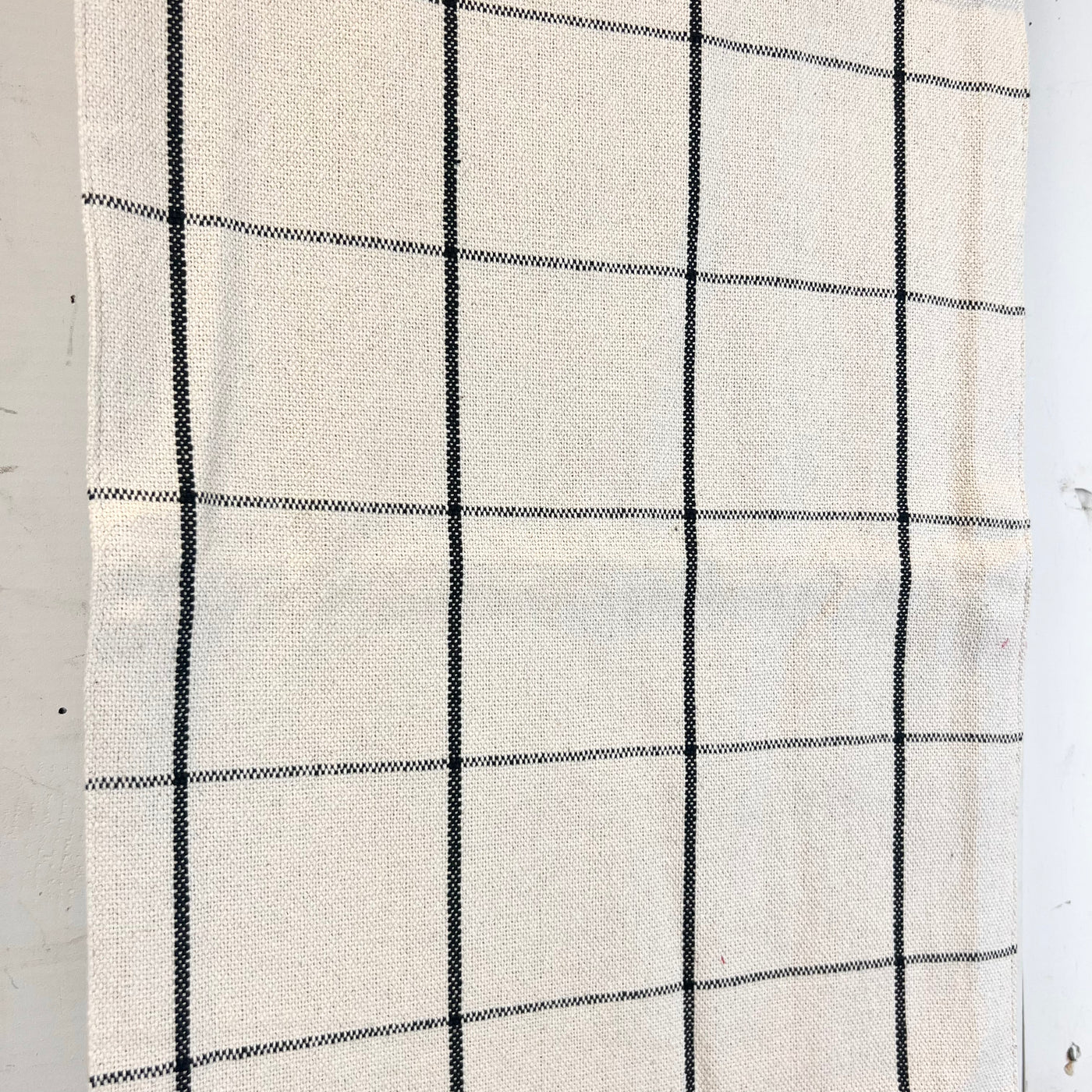 Cream and Black Table Runner