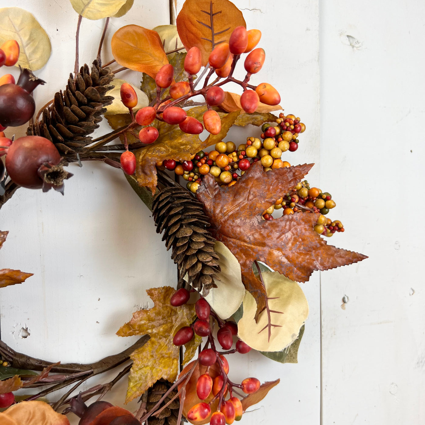 6.5" Mixed Leaf Fall Candle Ring