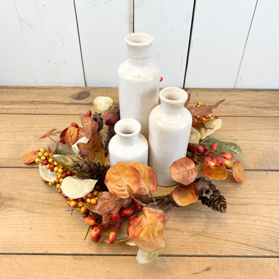 6.5" Mixed Leaf Fall Candle Ring