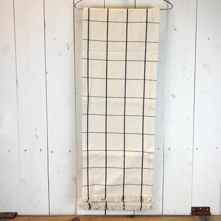 Cream and Black Table Runner