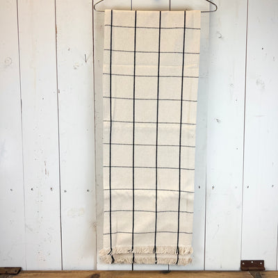 Cream and Black Table Runner