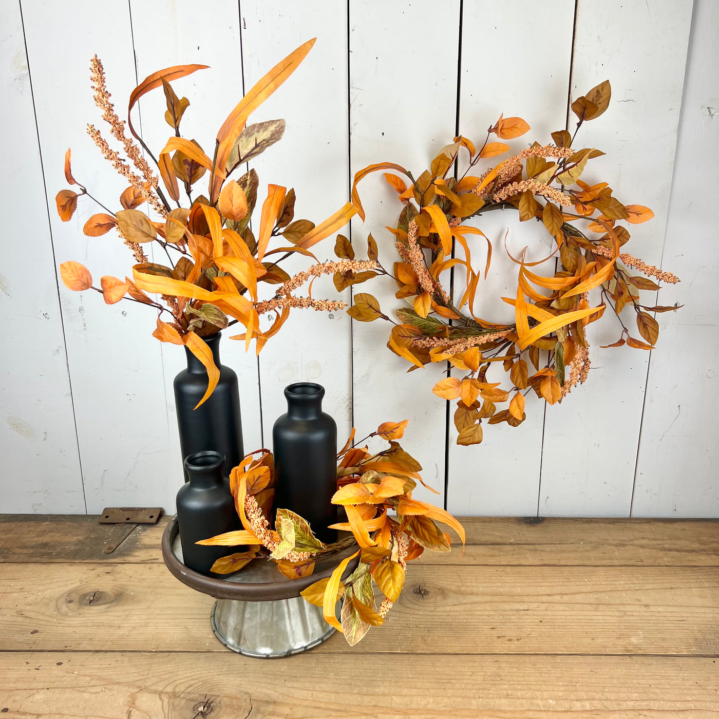 Vibrant Orange Fall Leaf Collection