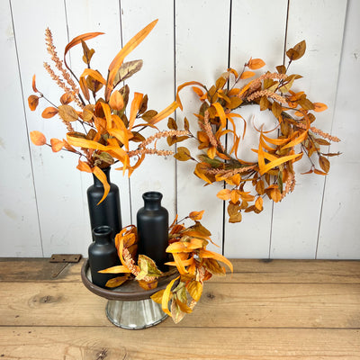 Vibrant Orange Fall Leaf Collection