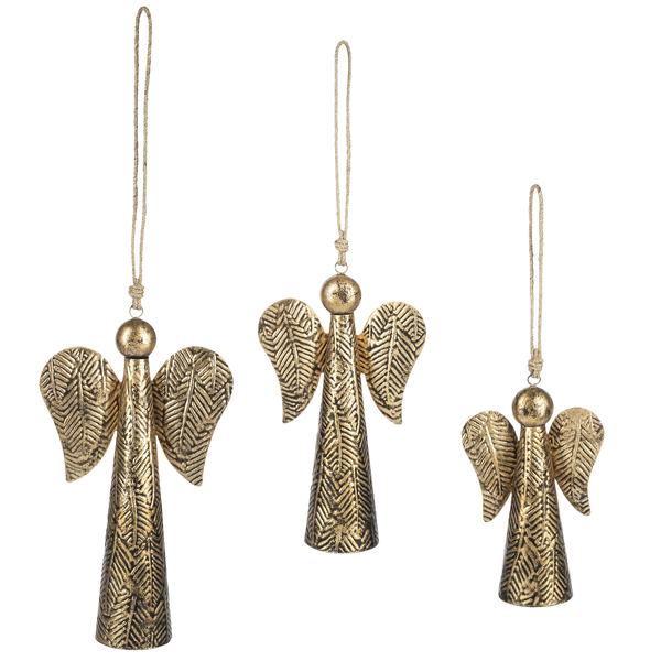 Hammered Angel Ornament - 3 Sizes