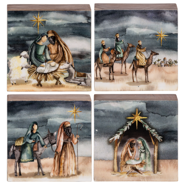 Watercolor Spiritual Art Blocks - 4 Styles