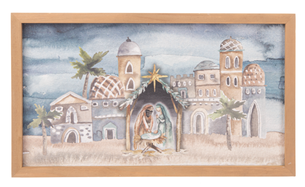 Watercolor Holy Family Wall Decor